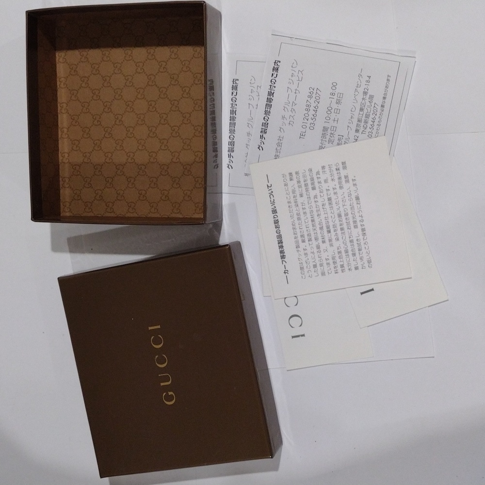 Authentic GUCCI Beige Textured Leather Wallet Silver Hardware w/ Box & Dust Bag - Picture 17 of 17